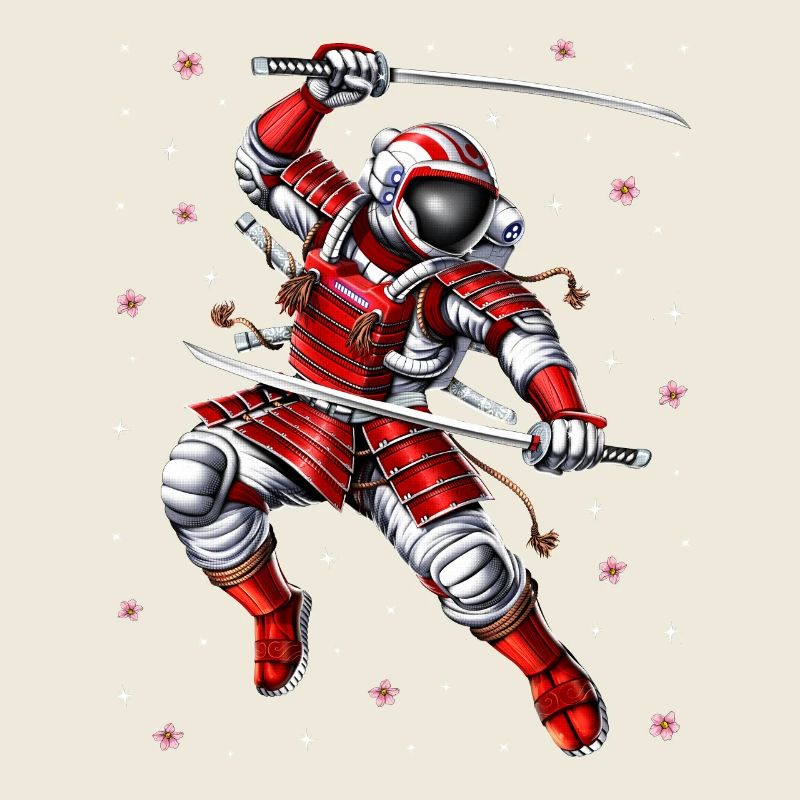 Guerrier samouraï astronaute