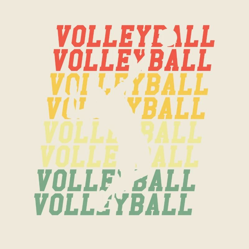 Joueurs de volley-ball vintage