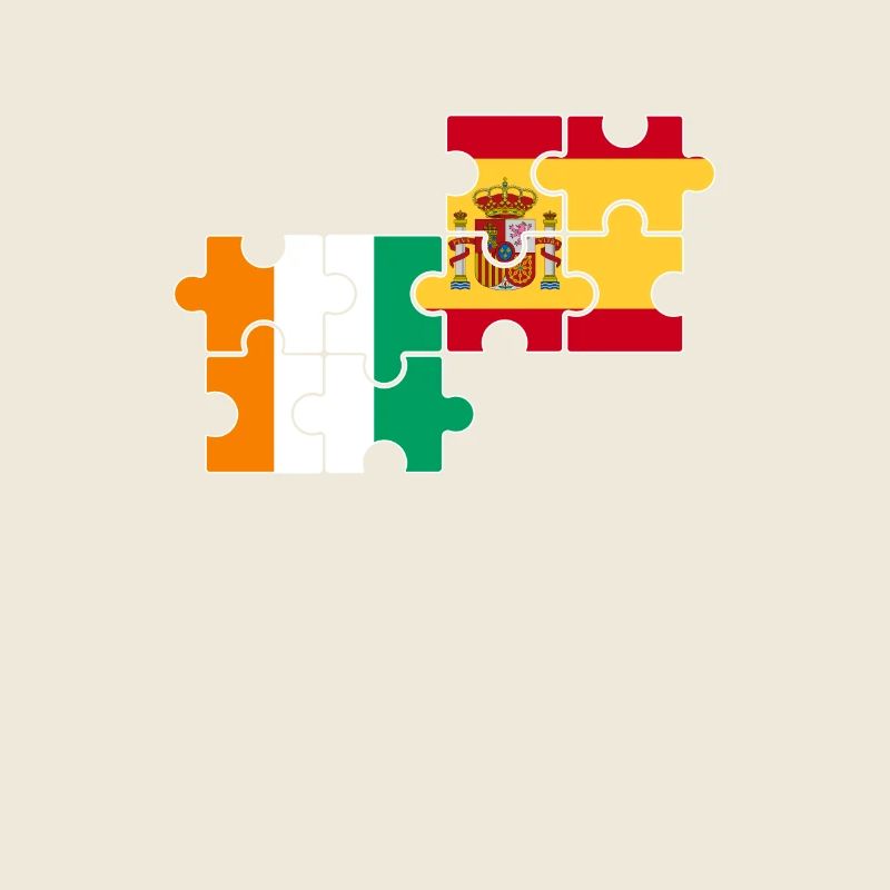 Elfenbeinküste Spanien Flagge Spanier Ivorer