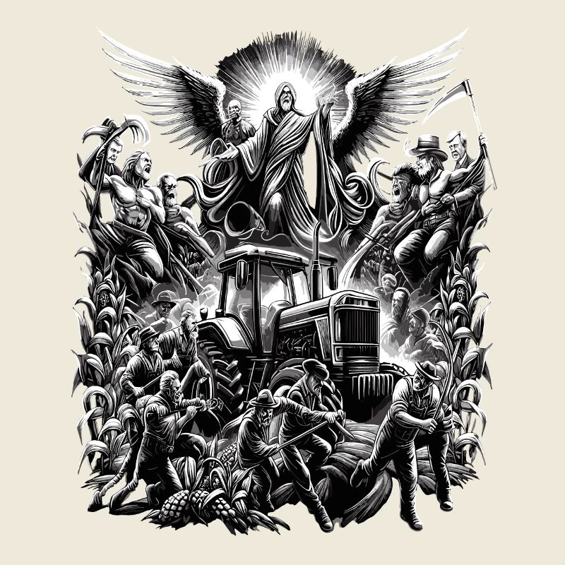 Démonstration du tracteur de protestation paysan céleste