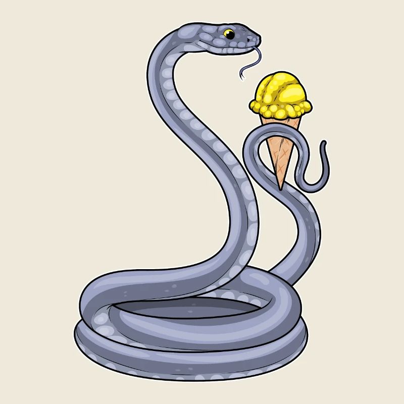 Crème glacée gaufrée serpent