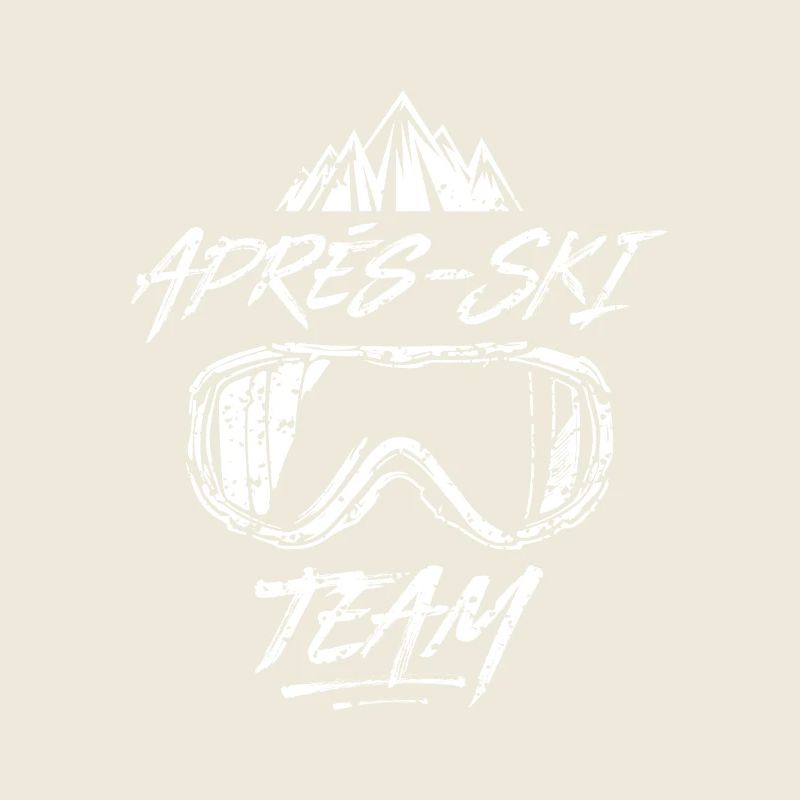 Fête de l’équipe d’après-ski en disant lunettes de ski