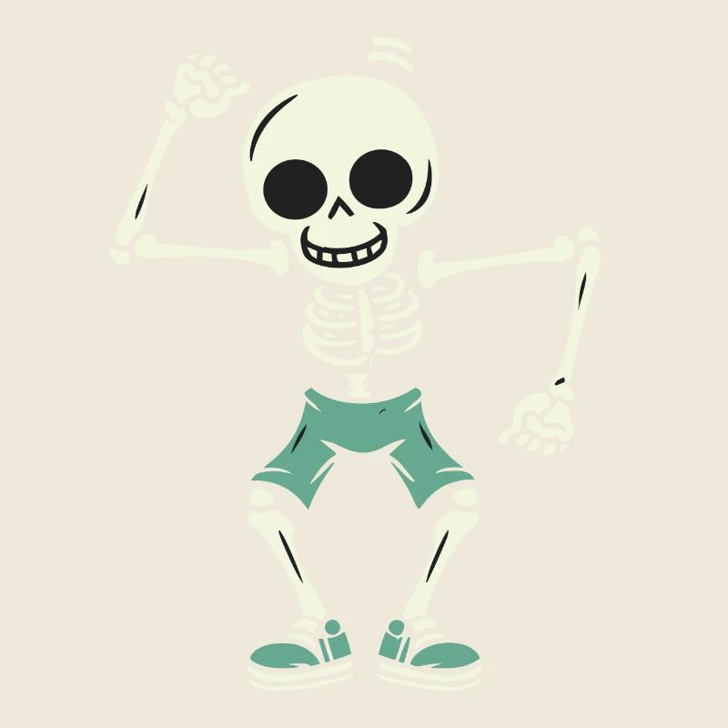 Dancing Skeleton Skull