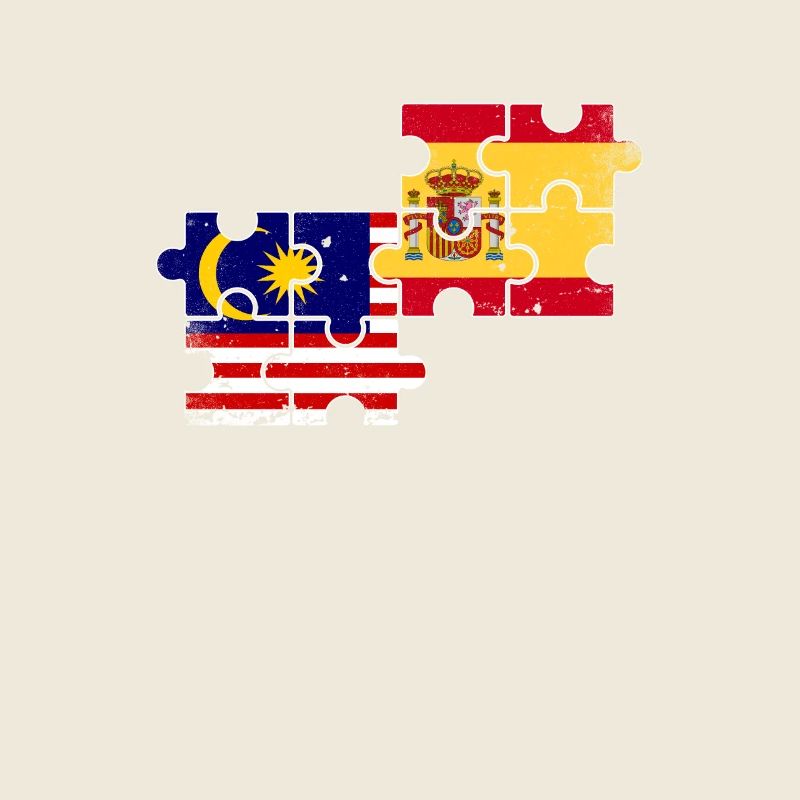 Malaisie Espagne Vintage drapeau espagnol malaisien