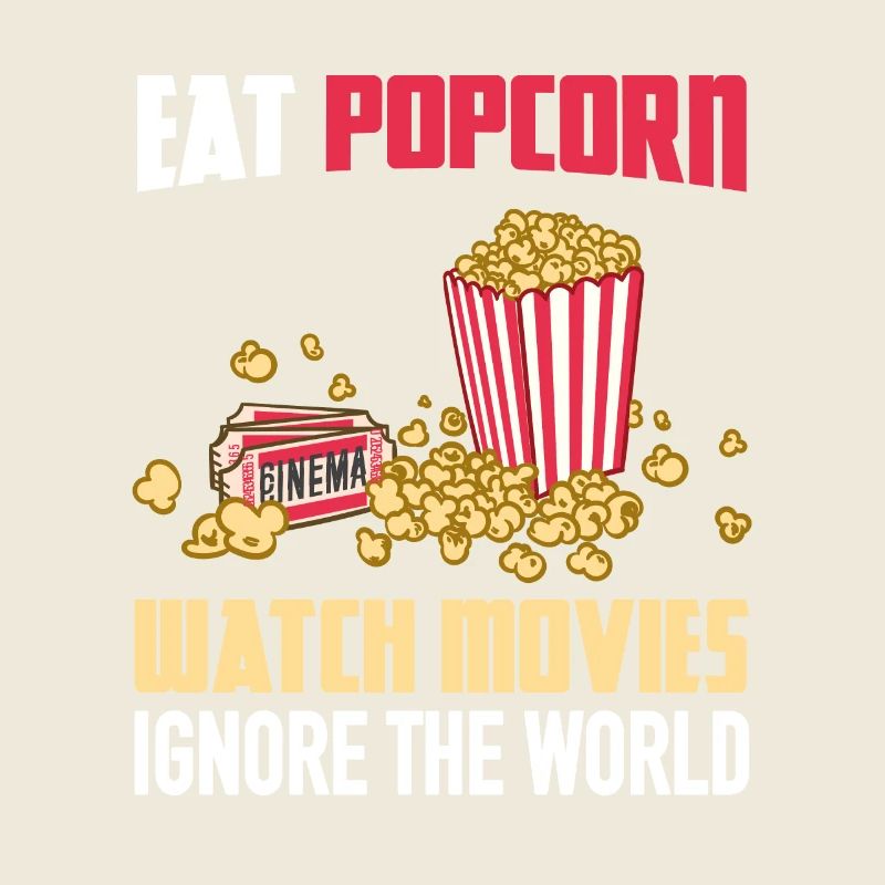 Manger du pop-corn Regarder des films Ignorer le monde