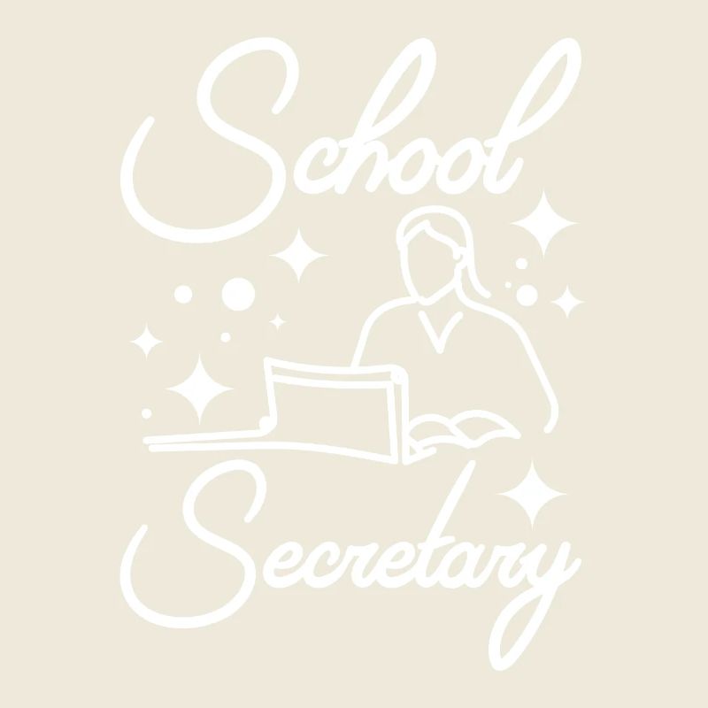Dessiné Secrétaire D’école Front Office Fille