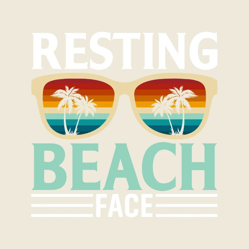 Visage de plage reposé