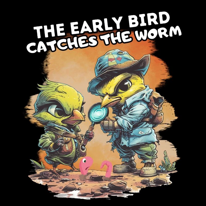 LE LÈVE-TÔT ATTRAPE LE VER. Spaß, Fun, Cool,