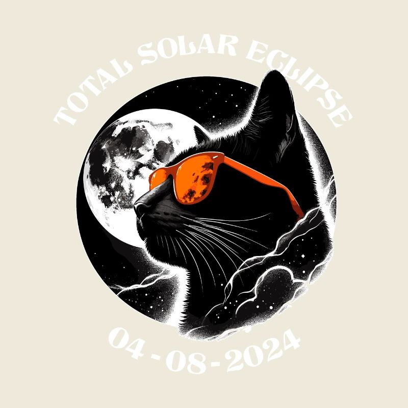 Solar Eclipse America Cat Moon Sun Space