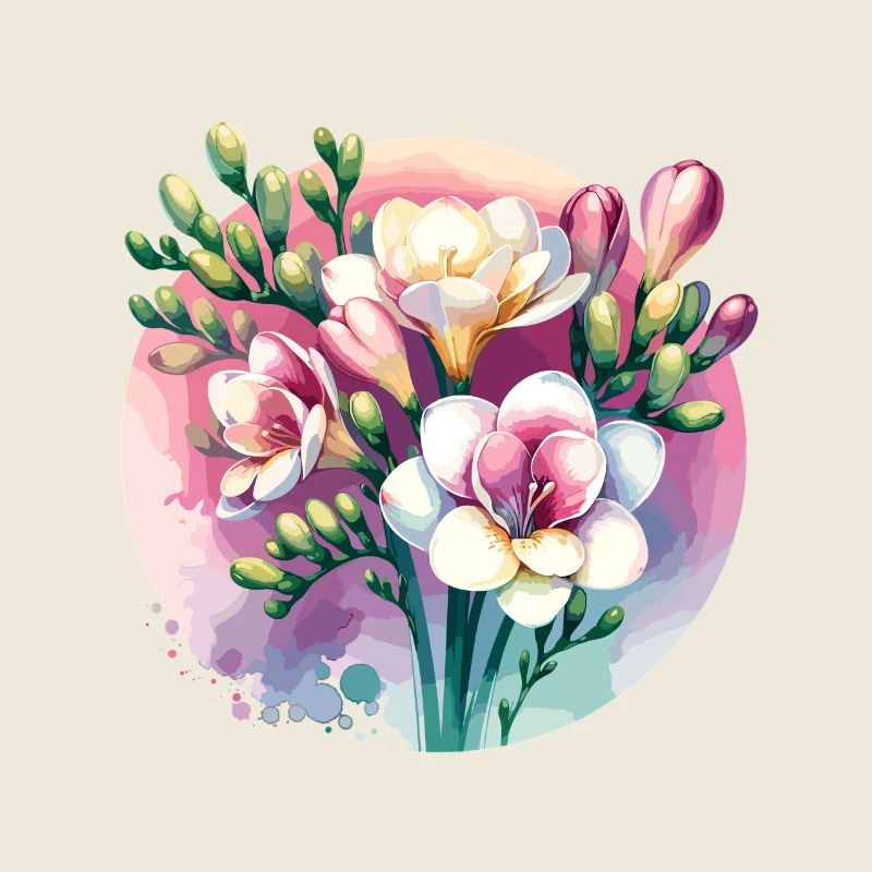 Freesia dessiné