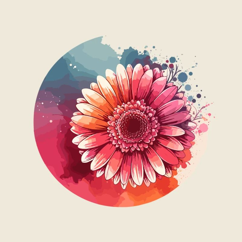 Gerbera dessiné