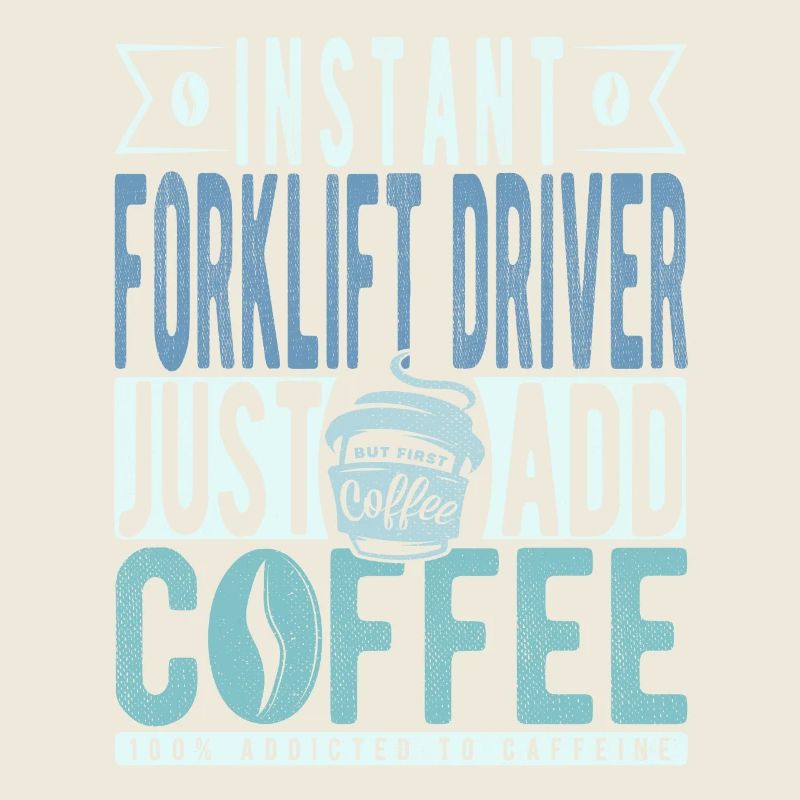 Instant-Gabelstaplerfahrer fügen einfach Kaffee hinzu