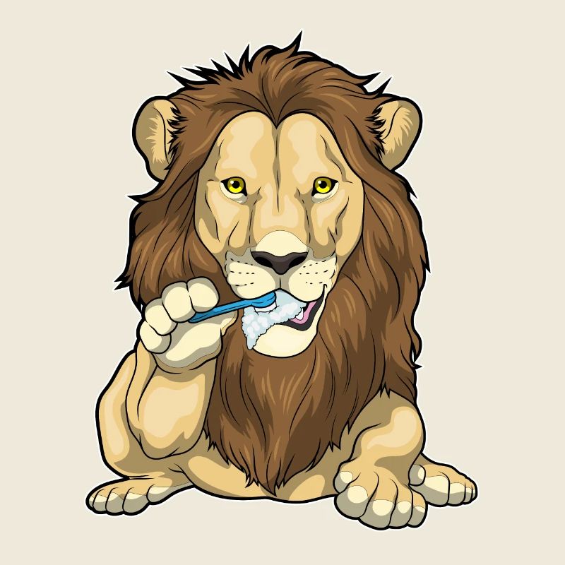 Brosse à dents Lion Brushing