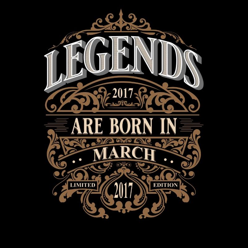 2017 Mars Né Anniversaire Année de naissance