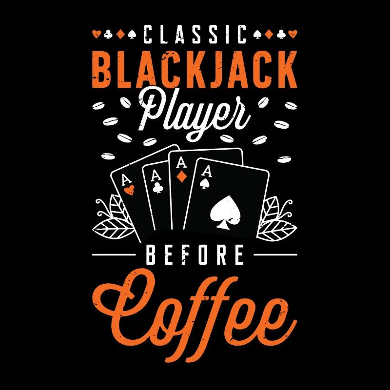 Classic Blackjack Player Before Card Game Coffee