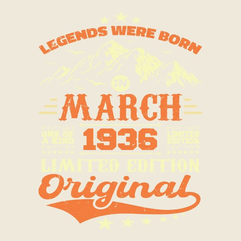 Vintage Born In March 1936 Birthday Gift