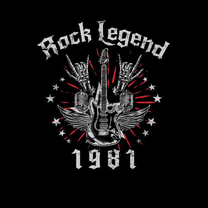 1981 Geburtstag Rock Legends Gitarre