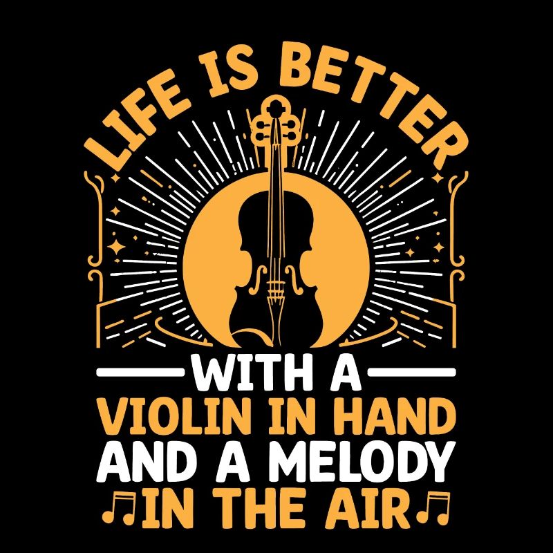La vie est meilleure avec un violon à la main et une mélodie