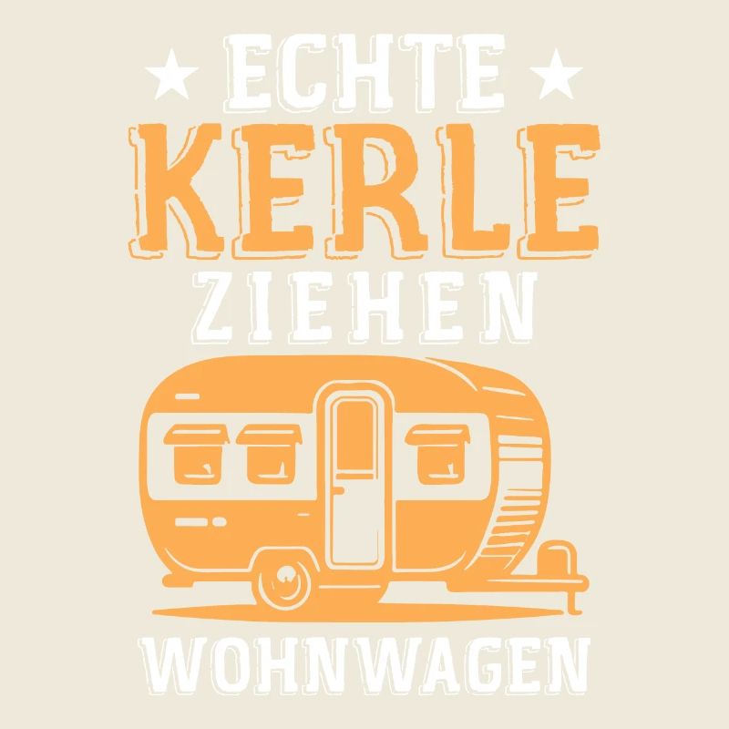 Echte kerle ziehen wohnwagen