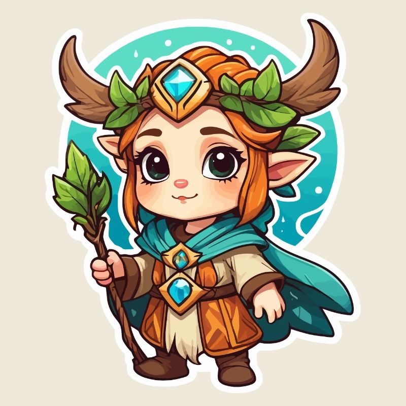 Druid Cute Illustration