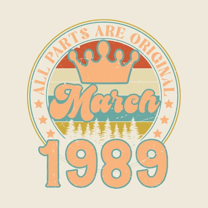 Mars 1989. Cadeau d’anniversaire mars 1989. March.
