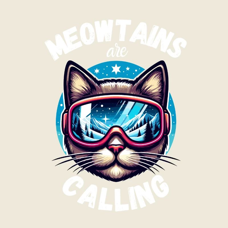 Cat, Snowboard, Skiing, Winter, Mountains, Ski Holidays