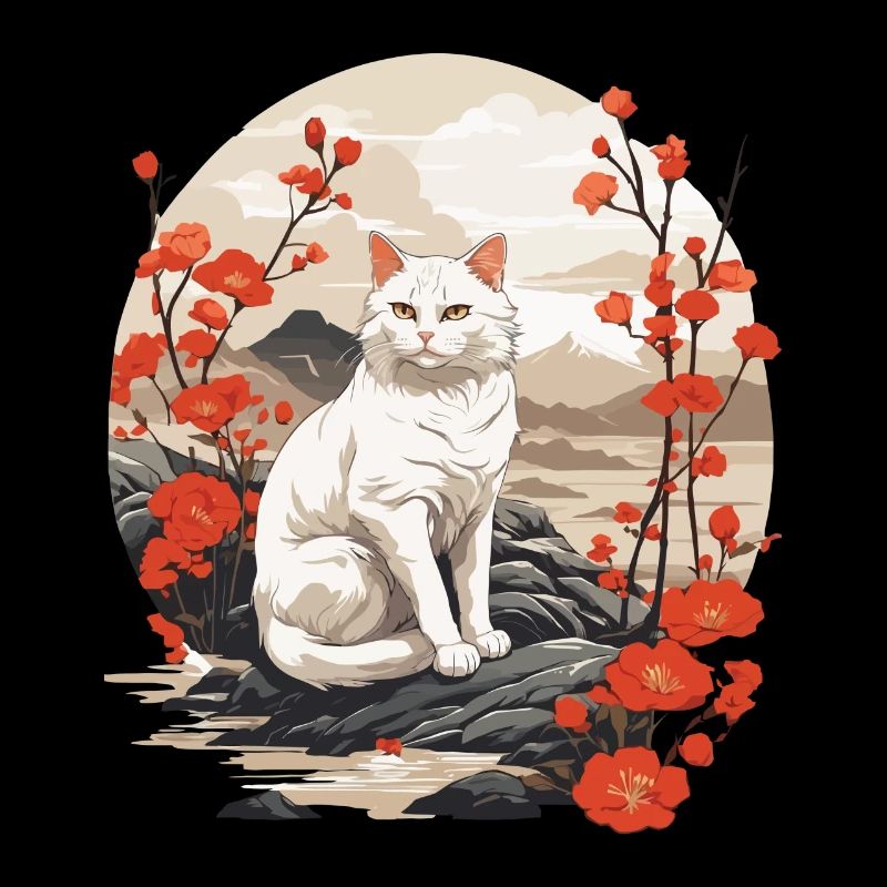 Chat Asiatique Chat Mignon Dame Propriétaire