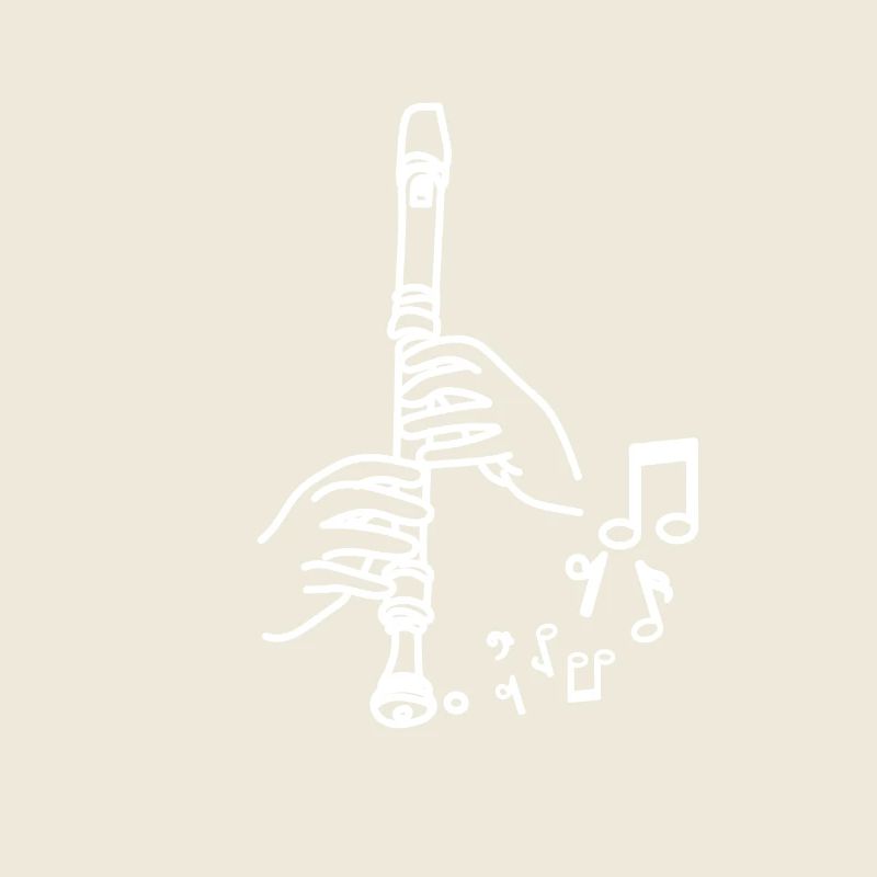 Painted drawn recorder player