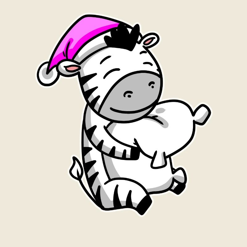 Zebra Müde Ausschlafen Schlafen Mädchen