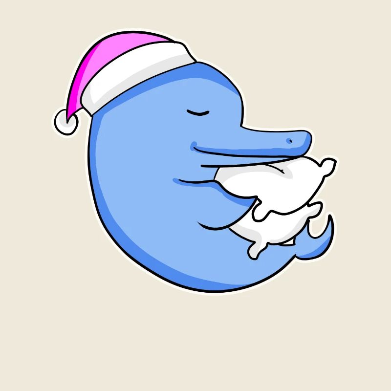 Delfin Müde Ausschlafen Schlafen Mädchen