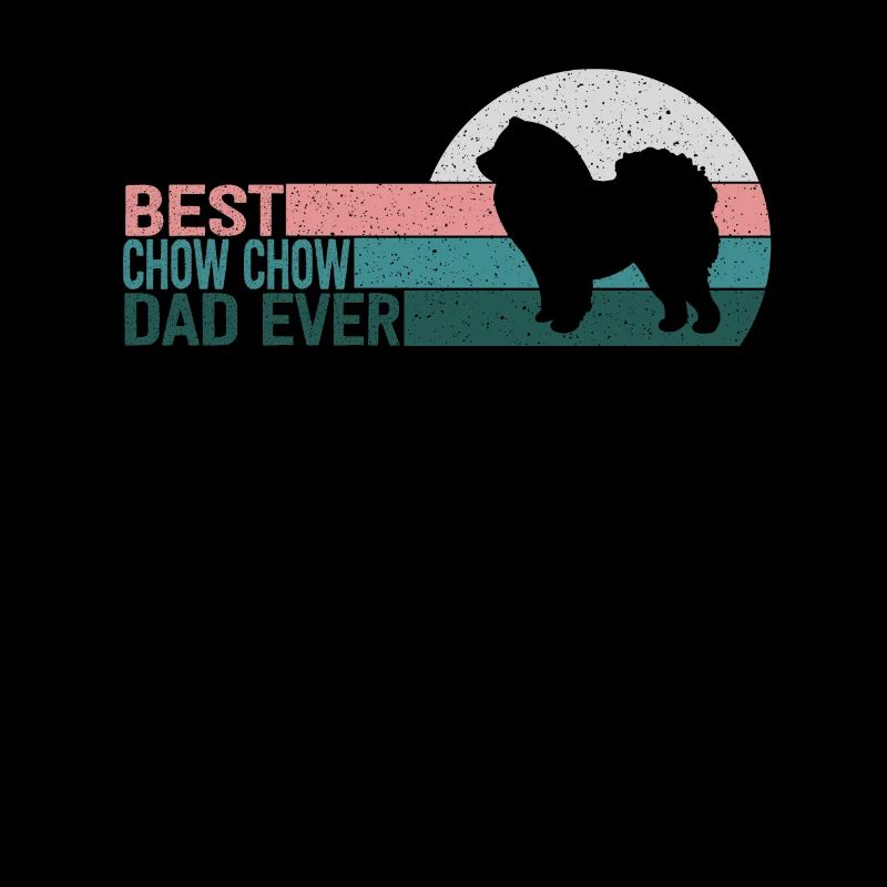 Meilleur Chow Chow Dad Ever Chien Chow Chow rétro