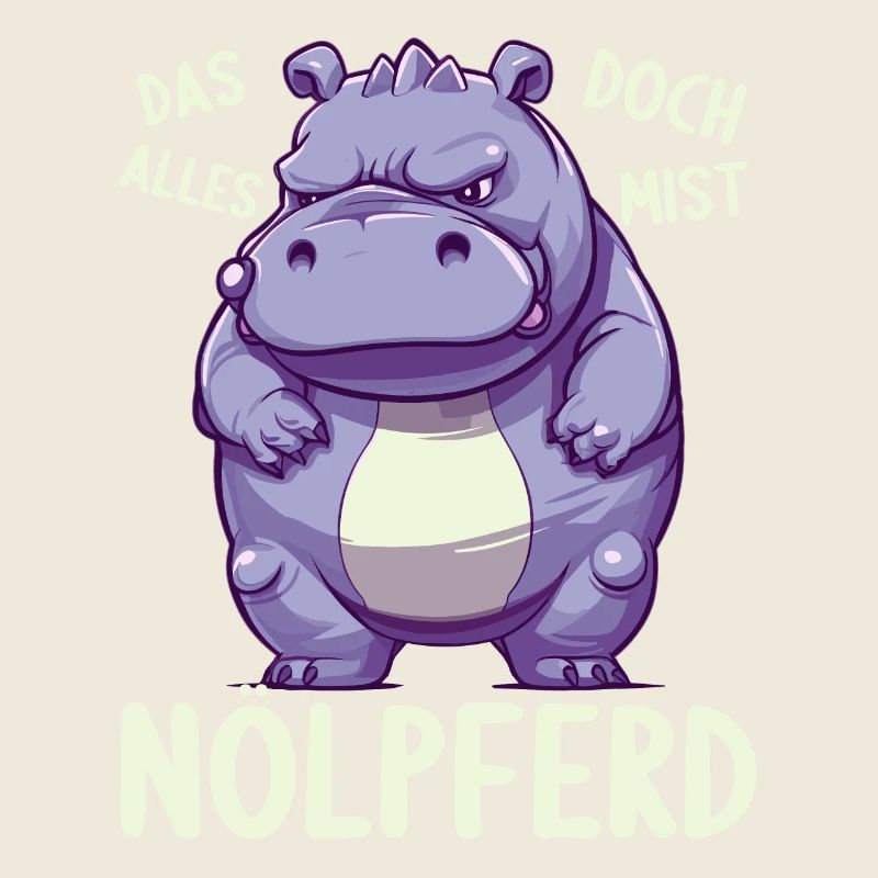 Hippo Hippo Complain Complainer Nölpferd