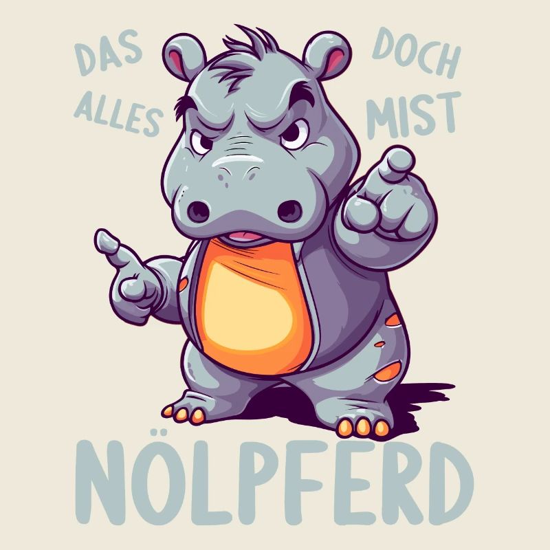 Nilpferd Hippo meckern Meckerer Nölpferd