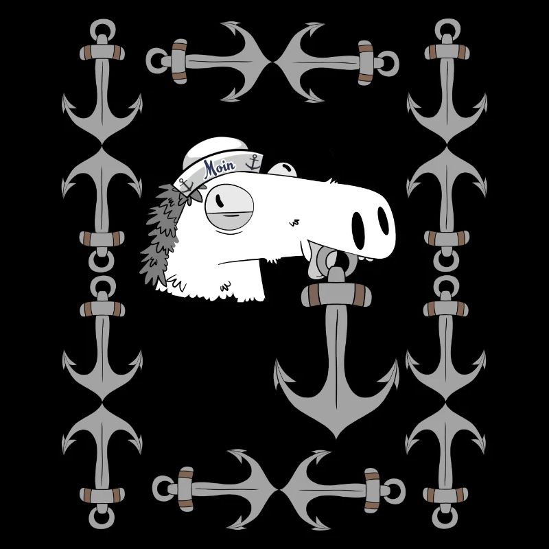 Seepferdchen Anker maritim Matrose Ahoi Pferd