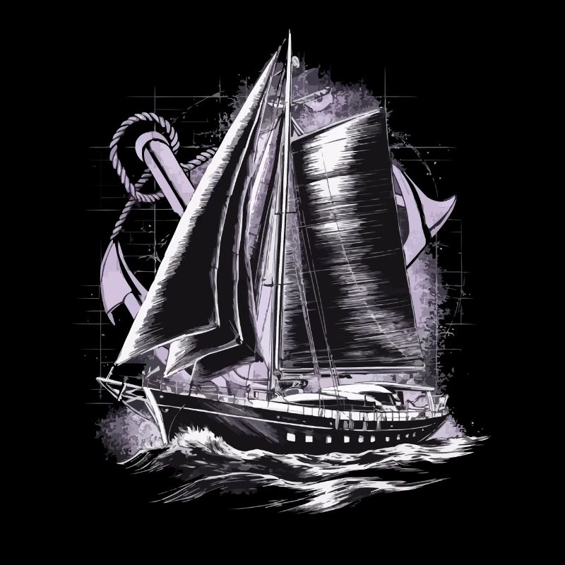 Segelboot mit Anker Geschenk