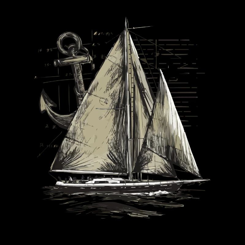 Sailboat with anchor gift