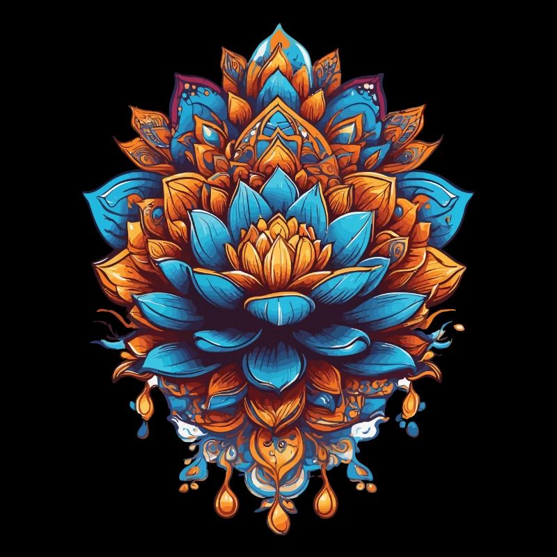 Plume Mandala Fleur de Vie Conception Spirituelle