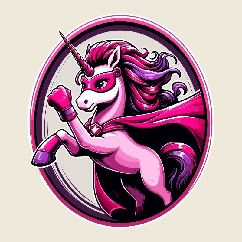 Das Super-Einhorn in rosa