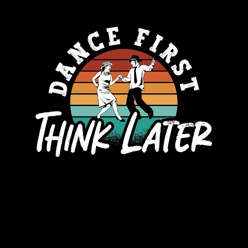 Swing Dance First Think Later Retro Couple Dancing