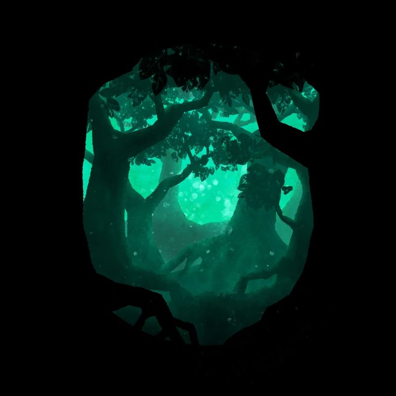 Deep Forest Aquarell Malerei