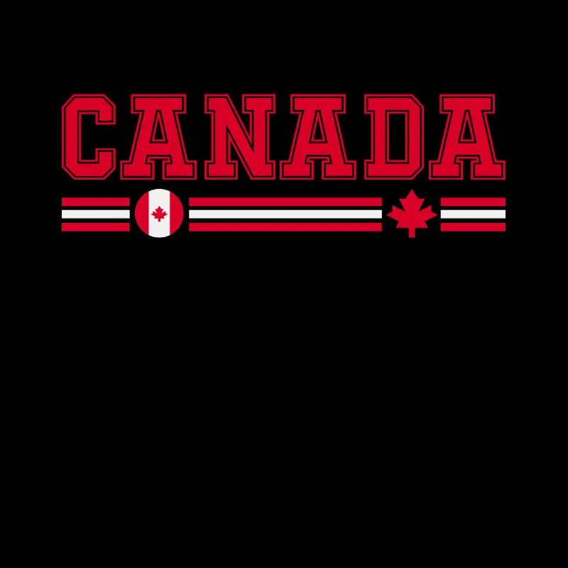 Canada, flag and emblem of Canada. Supporters
