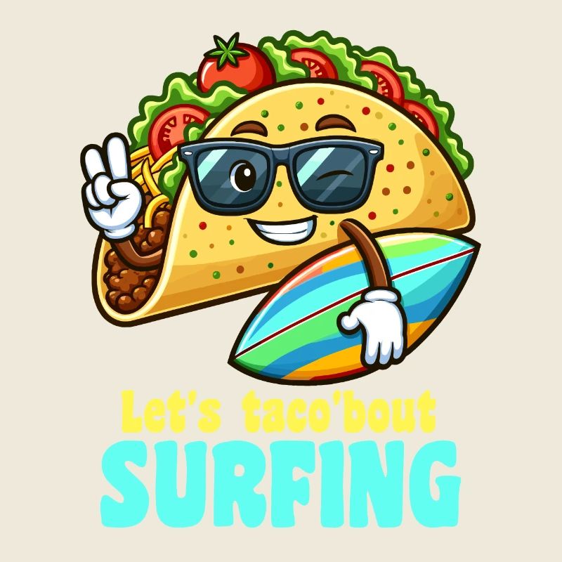Laisse Taco Bout Surfing Funny