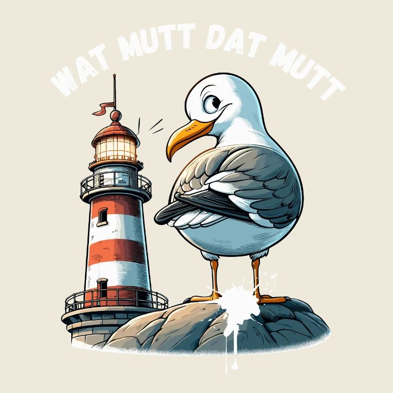 Dialecte de Hambourg Mouette Drôle Phare Nord Fun