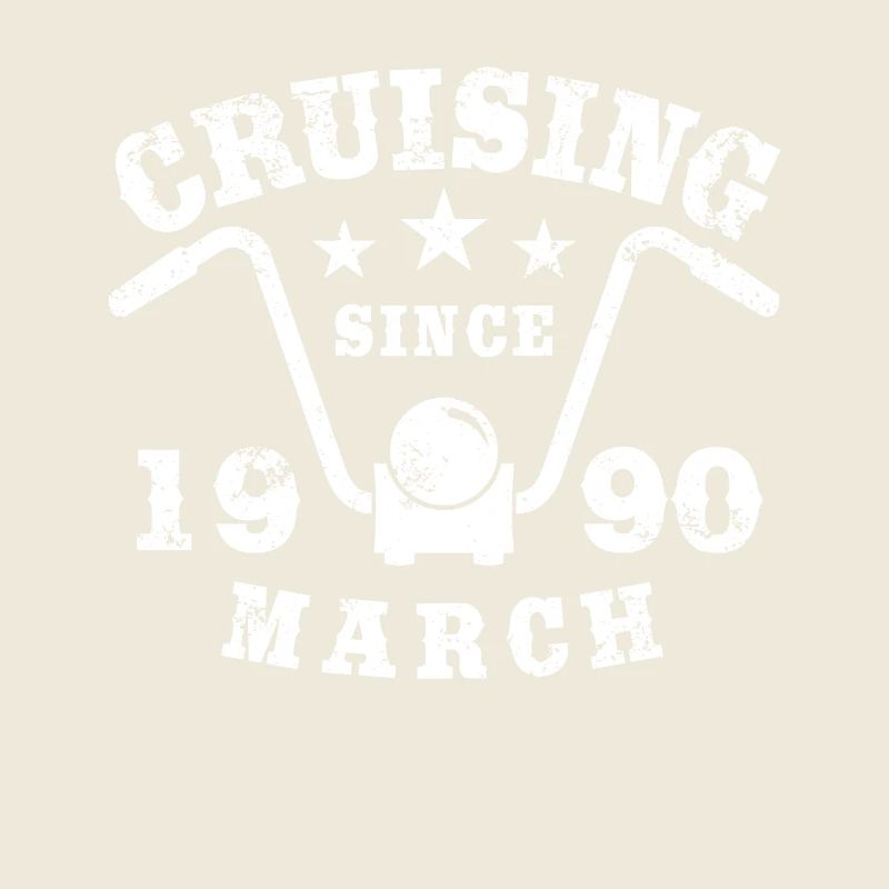 Cruising Biker Birthday March 1990 Motorcycle