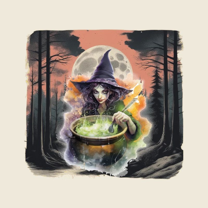 Wald Hexe Halloween Märchenfigur Kind