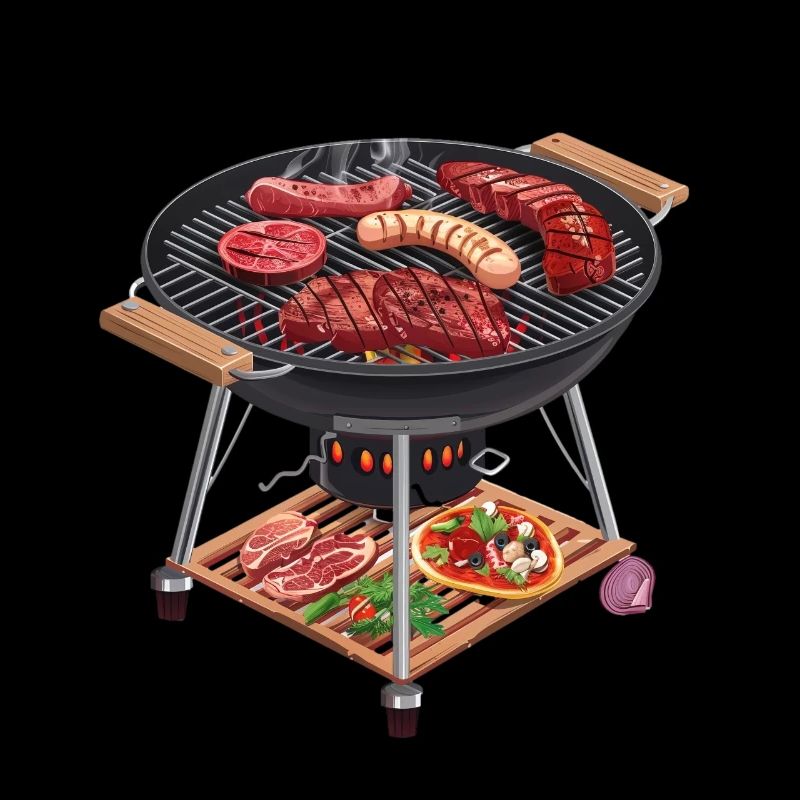 Barbecue enjoyment in 2D: Sizzling Barbecue Delicatessen