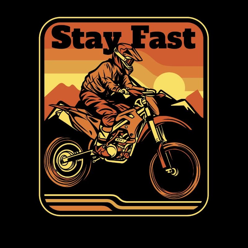 Restez rapide Pilotes de Supermotard de course de moto