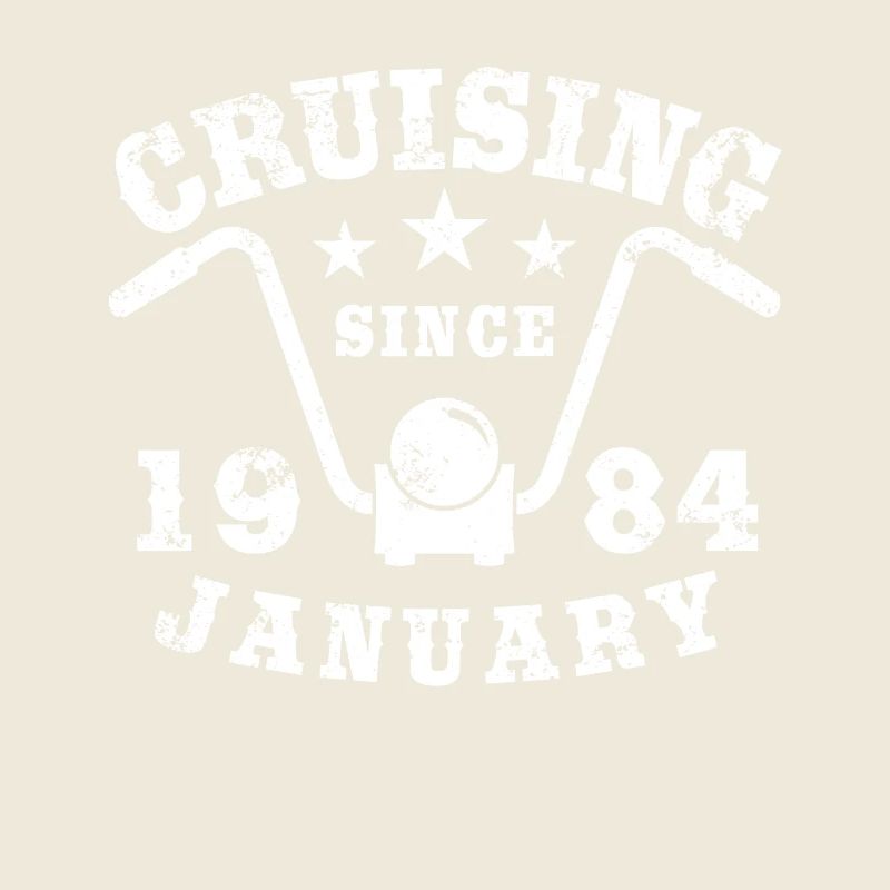Cruising Biker Geburtstag Januar 1984 Motorrad