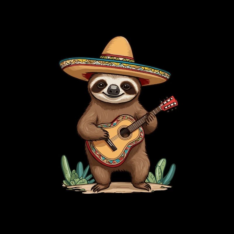 Sloth Mariachi Musician Cinco De Mayo Fun