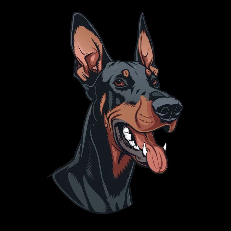 Doberman Illustration de dessin animé